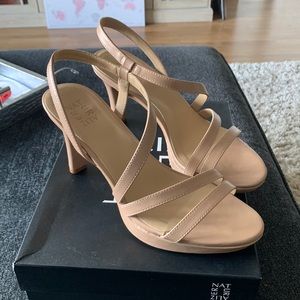 Brand new never worn! Strappy beige/tan shoe